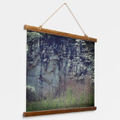 Marble Rock Cliff bij Natural Bridge Natuur Hangend Wandkleed (Gebogen)