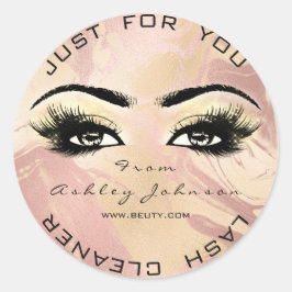 Marble Roos Beauty Glitter Lashes Makeup Cleaner Ronde Sticker