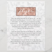 Marble Roos Gold Box Elegant Flyer (Voorkant)