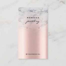 Marble Roos Gold Faux Foil Earling-weergavekaart Visitekaartje