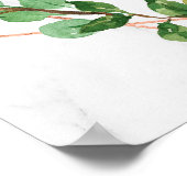 Marble Roos Gold Foliage 40th Birthday Welkom Poster (Hoek)