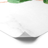 Marble Roos Gold Foliage 80th Birthday Welcome Pos Poster (Hoek)