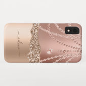 Marble Roos Gold Girly Ombre Elegant Chic Hoesje-M Case-Mate iPhone Case (Achterkant (horizontaal))