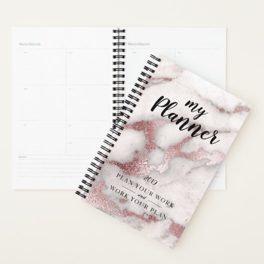 Marble Roos Gold Glam Planner (Display)
