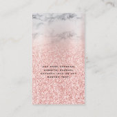 Marble Roos Gold Glitter Earling-beeldscherm Visitekaartje (Achterkant)