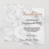 Marble Roos Gold Hartelijk dank Verloving bruiloft Kaart (Voorkant / Achterkant)