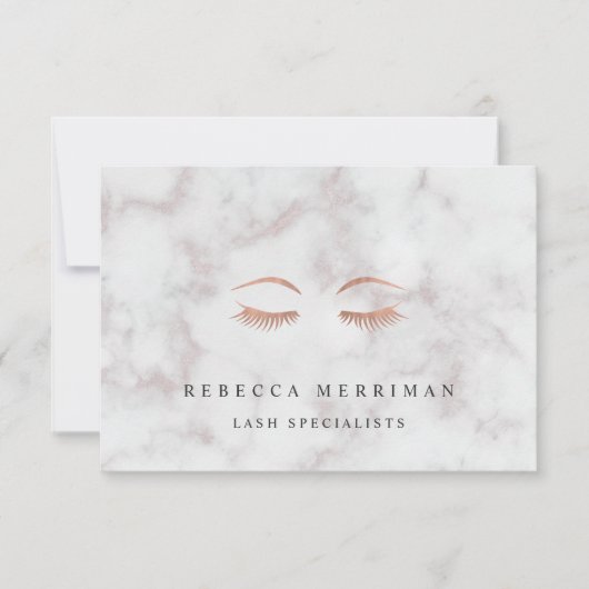 Marble Roos Gold Lashes & Brows Gift Certificate (Voorkant)