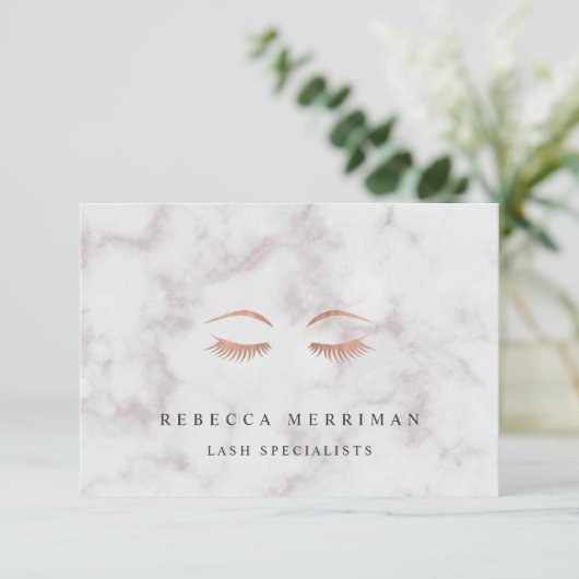 Marble Roos Gold Lashes & Brows Gift Certificate (Staand voorkant)