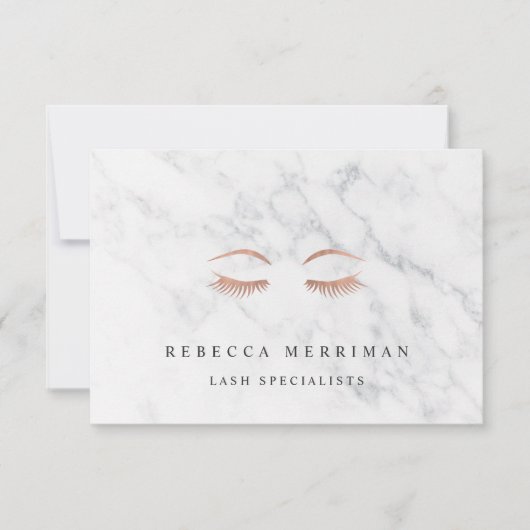 Marble Roos Gold Lashes & Brows Gift Certificate (Voorkant)