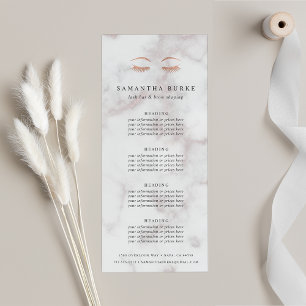 Marble Roos Gold Lashes & Brows Pricing & Services Reclamekaart