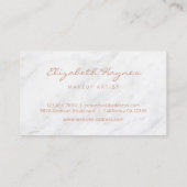Marble Roos Gold Lips Lipstick Makeup Artiest Visitekaartje (Achterkant)