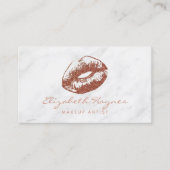 Marble Roos Gold Lips Lipstick Makeup Artiest Visitekaartje (Voorkant)