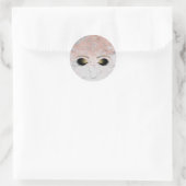 Marble Roos Gold Makeup Eyelashes Beauty Party Ronde Sticker (Tas)