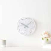 Marble Roos Gold Modern Elegant Ronde Klok (Huis)