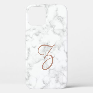 Marble Roos Gold Monogram Modern Elegant Case-Mate iPhone Case