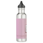 Marble Roos Gold Monogram Pink Ombre Waterfles (Links)