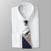 Marble Roos Gold Navy Blue driehoek Geometric Stropdas (Gebonden)