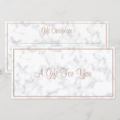 Marble Roos Gold Salon Modern Cadeaubon (Voorkant / Achterkant)
