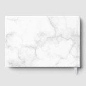 Marble Roos Gold Script Modern Weddenschap Gastenboek (Achterkant)