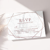 Marble Roos Gold Simple Geometric Weddenschap RSVP