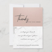 MARBLE ROOS GOLD TEXTURE CORPORATE BUSINESS LOGO BEDANKKAART (Voorkant)