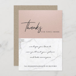 MARBLE ROOS GOLD TEXTURE CORPORATE BUSINESS LOGO BEDANKKAART