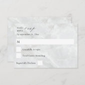 Marble RSVP No Meal Kaart (Voorkant / Achterkant)