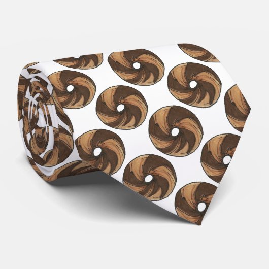 Marble Rye Bagel Bagels Print Breakfast Food Strop Stropdas (Opgerold)