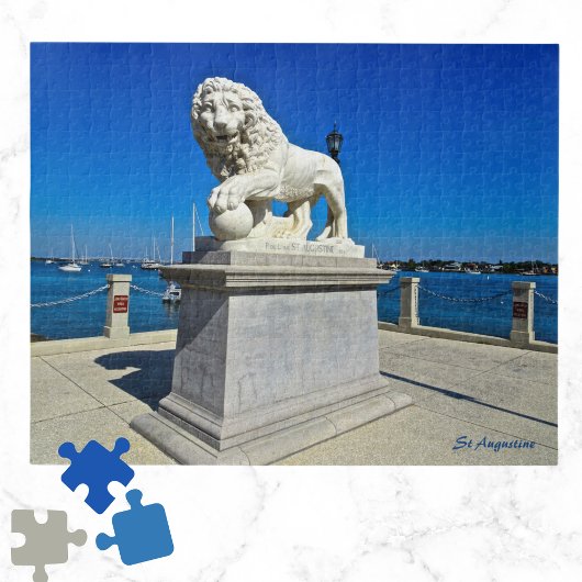 Marble Sculpture Bridge of Lions St Augustine FL Legpuzzel