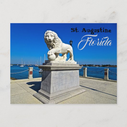 Marble Sculpture in Bridge of Lions St. Augustine Briefkaart (Voorkant)