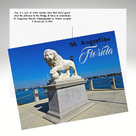 Marble Sculpture in Bridge of Lions St. Augustine Briefkaart