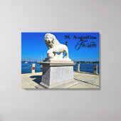 Marble Sculpture in Bridge of Lions St. Augustine Canvas Afdruk (Voorkant)