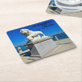 Marble Sculpture in Bridge of Lions St. Augustine Kartonnen Onderzetters (Schuin)