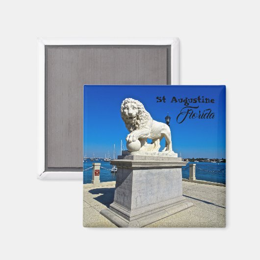 Marble Sculpture in Bridge of Lions St. Augustine Magneet (Voorkant / Achterkant)