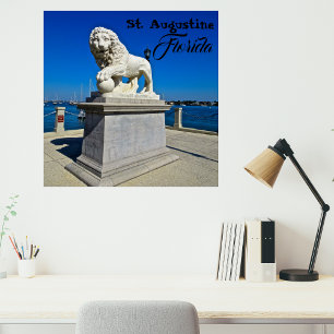 Marble Sculpture in Bridge of Lions St. Augustine Perfect Poster