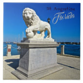 Marble Sculpture in Bridge of Lions St. Augustine Tegeltje (Voorkant)