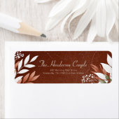 Marble Sienna Earthy Botanical Border Etiket (Insitu)