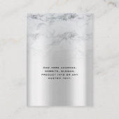 Marble Silver Earling Ketting Display Card Visitekaartje (Achterkant)