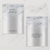 Marble Silver Earling Ketting Display Card Visitekaartje (Voorkant / Achterkant)
