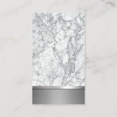 Marble Silver Metallic Trim | Monogram Lux Visitekaartje (Achterkant)
