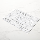 Marble Silver White PhD Afstuderen Folie Uitnodiging (Gedraaid)