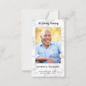 Marble Simple Memorial Foto Funeral Bedankt Notitiekaartje (Voorkant)