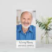 Marble Simple Memorial Photo Funeral Sympathie Bedankkaart