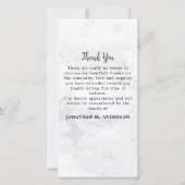 Marble Simple Memorial Photo Funeral Sympathie Bedankkaart