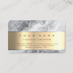 Marble Social Media Manager Content Creator Visitekaartje
