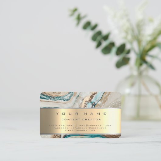 Marble Social Media Manager Content Manager Visitekaartje (Staand voorkant)