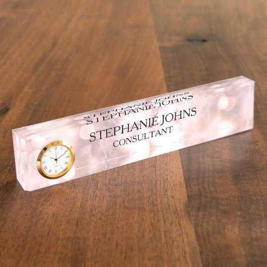 Marble Sparging Roos Gold Bokeh Pattern Name 2020 Naambordje (Zijkant)