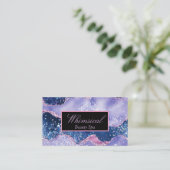 Marble Sparkle Agate Design Beauty Spa Business Ca Visitekaartje (Staand voorkant)