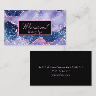 Marble Sparkle Agate Design Beauty Spa Business Ca Visitekaartje