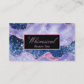 Marble Sparkle Agate Design Beauty Spa Business Ca Visitekaartje (Voorkant)